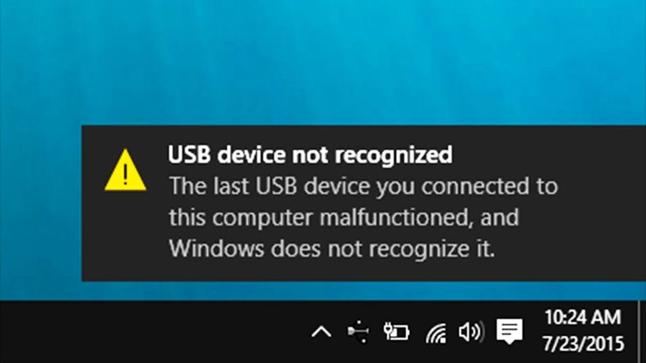 usb not recognized