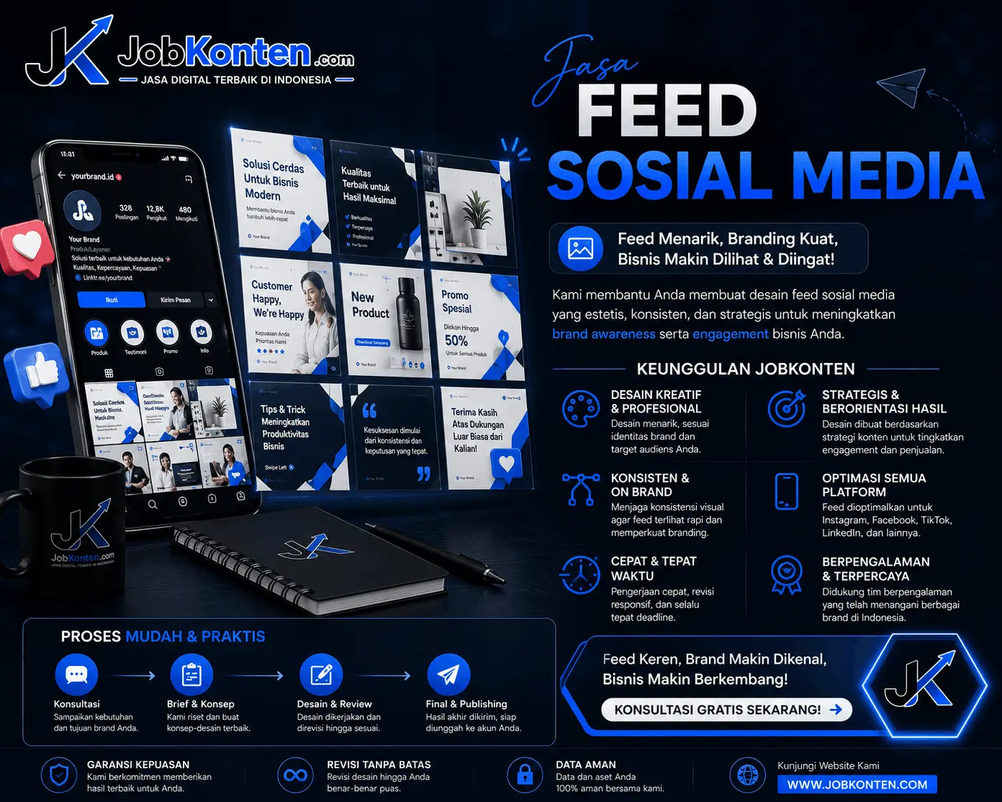 Jasa Feed Sosial Media JobKonten